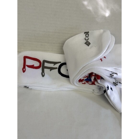 Columbia PFG Mens Red White Blue 3 Pack Pairs Crew Socks 6-12 New With T… - Picture 4 of 4